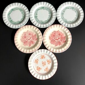 Vintage ARABIA Mini Saucers Mix Designs Set of 6 Made in Finland